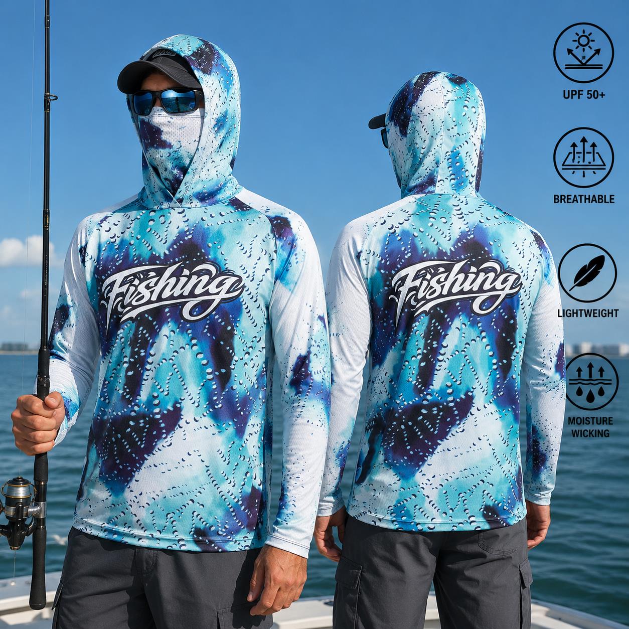Kaos Mancing Berkerudung Pria  - Fishing Mask Sun Protection ulasan dan harga