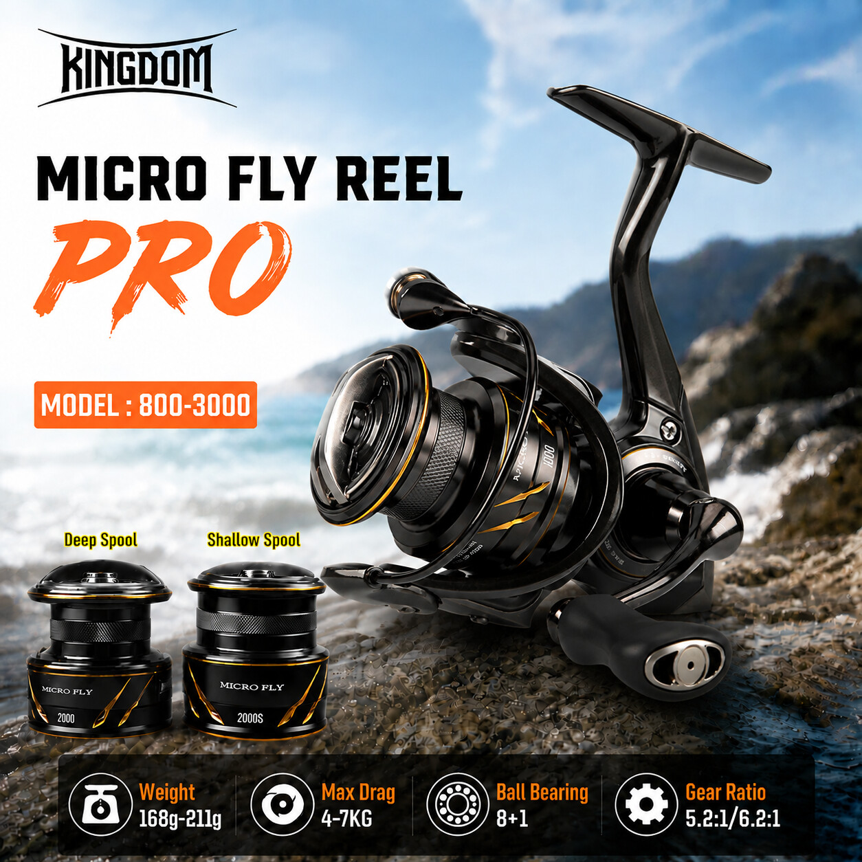 Kingdom Micro Fly Pro Fishing  - Abu Garcia Reel Revo ulasan dan harga
